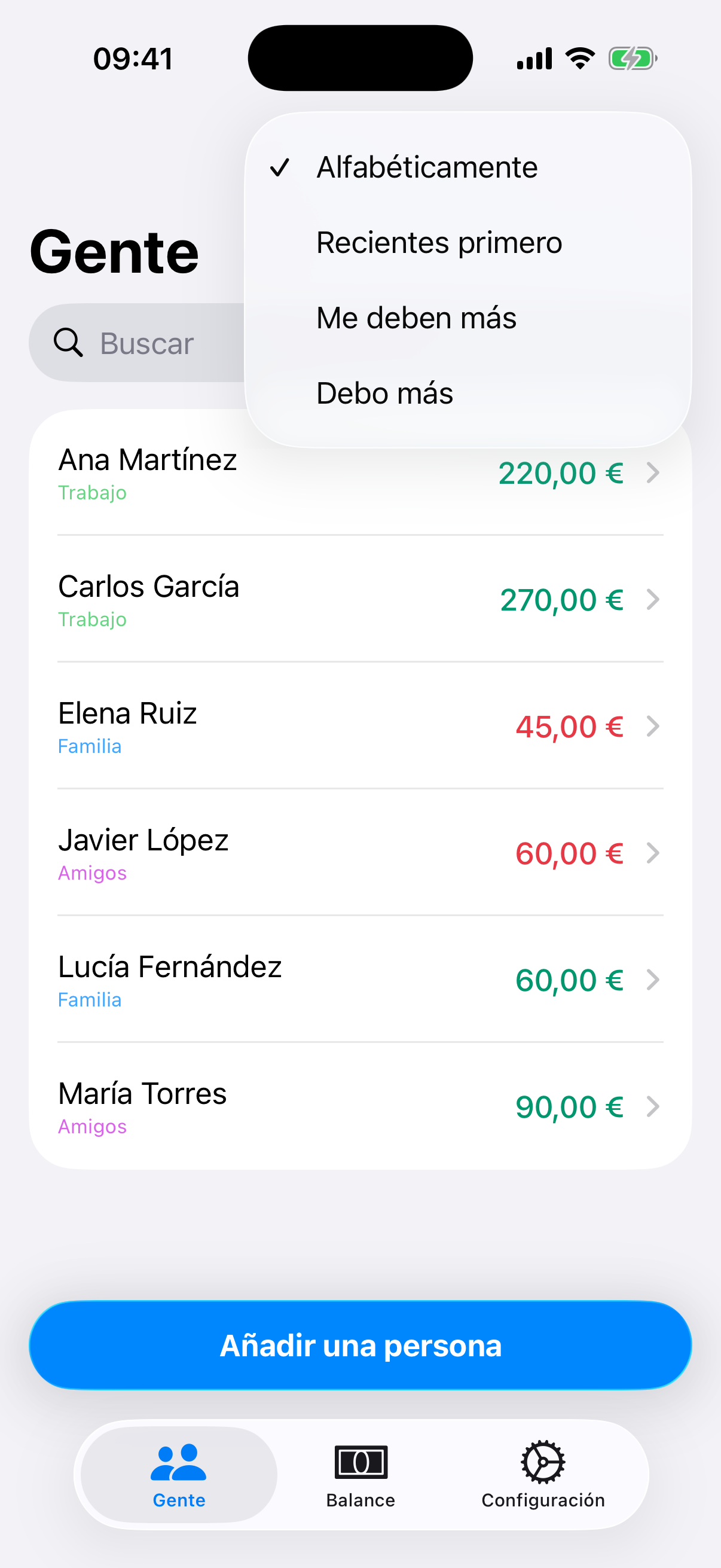 Ordenar por total de deuda
